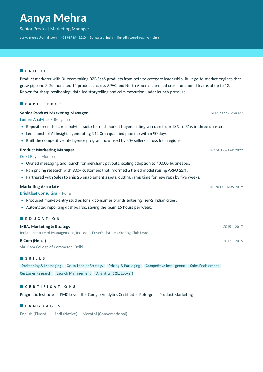 Ocean Breeze résumé template
